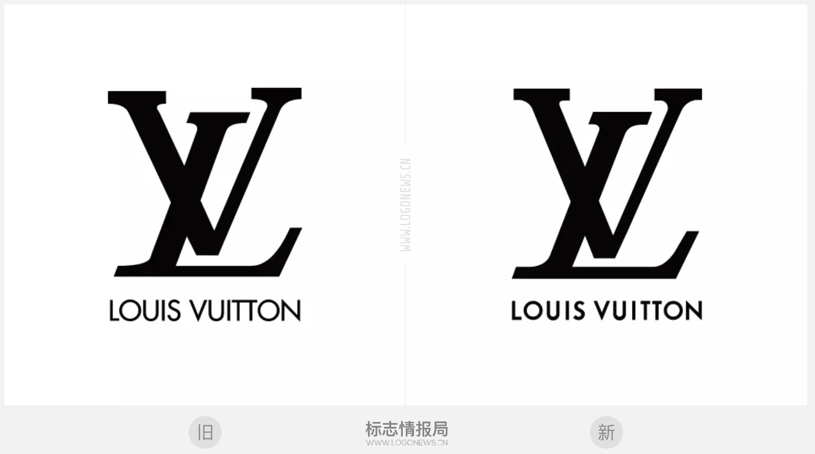 lv 路易威登 logo微调,图案更苗条字体更厚重